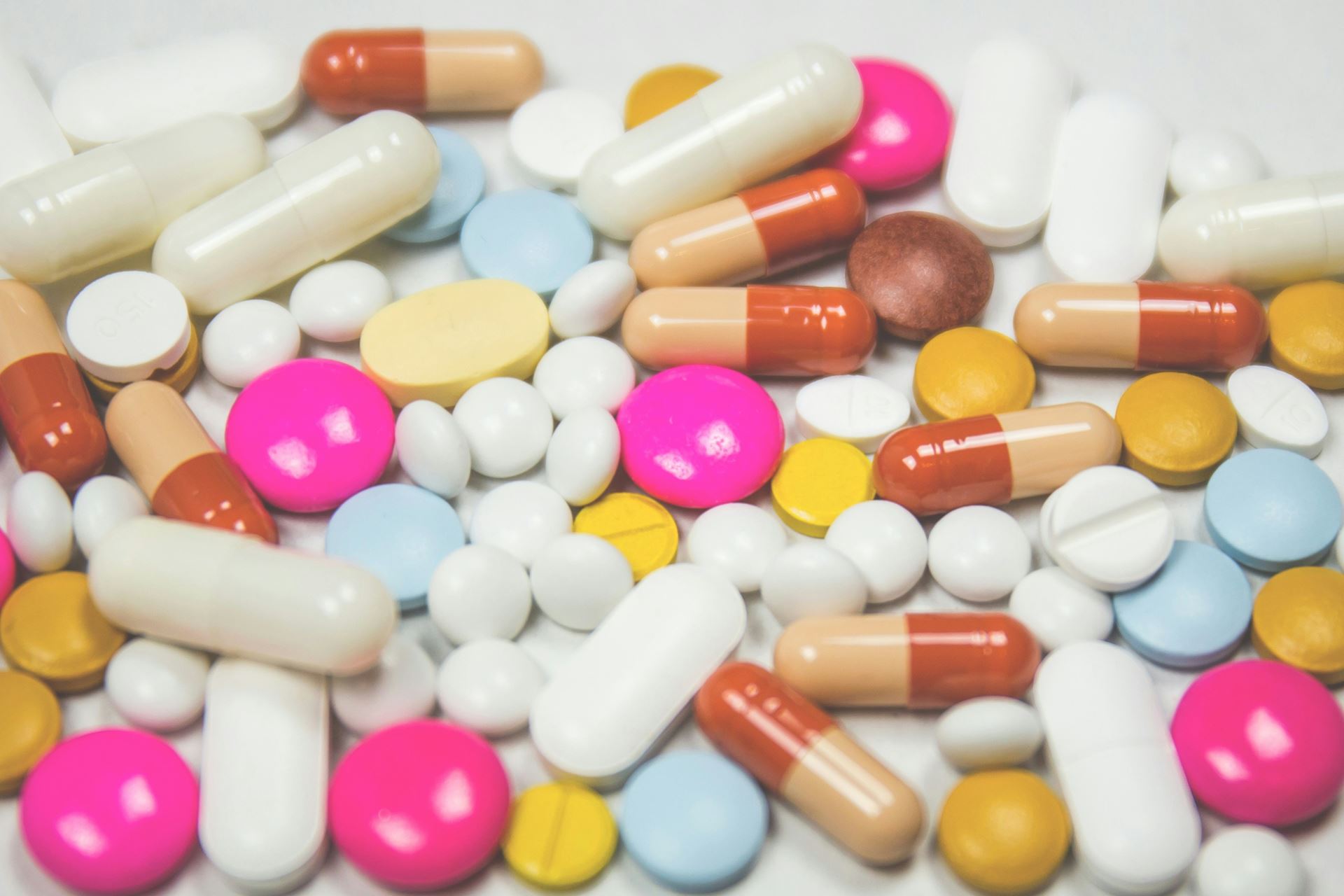 Pile of colourful medication